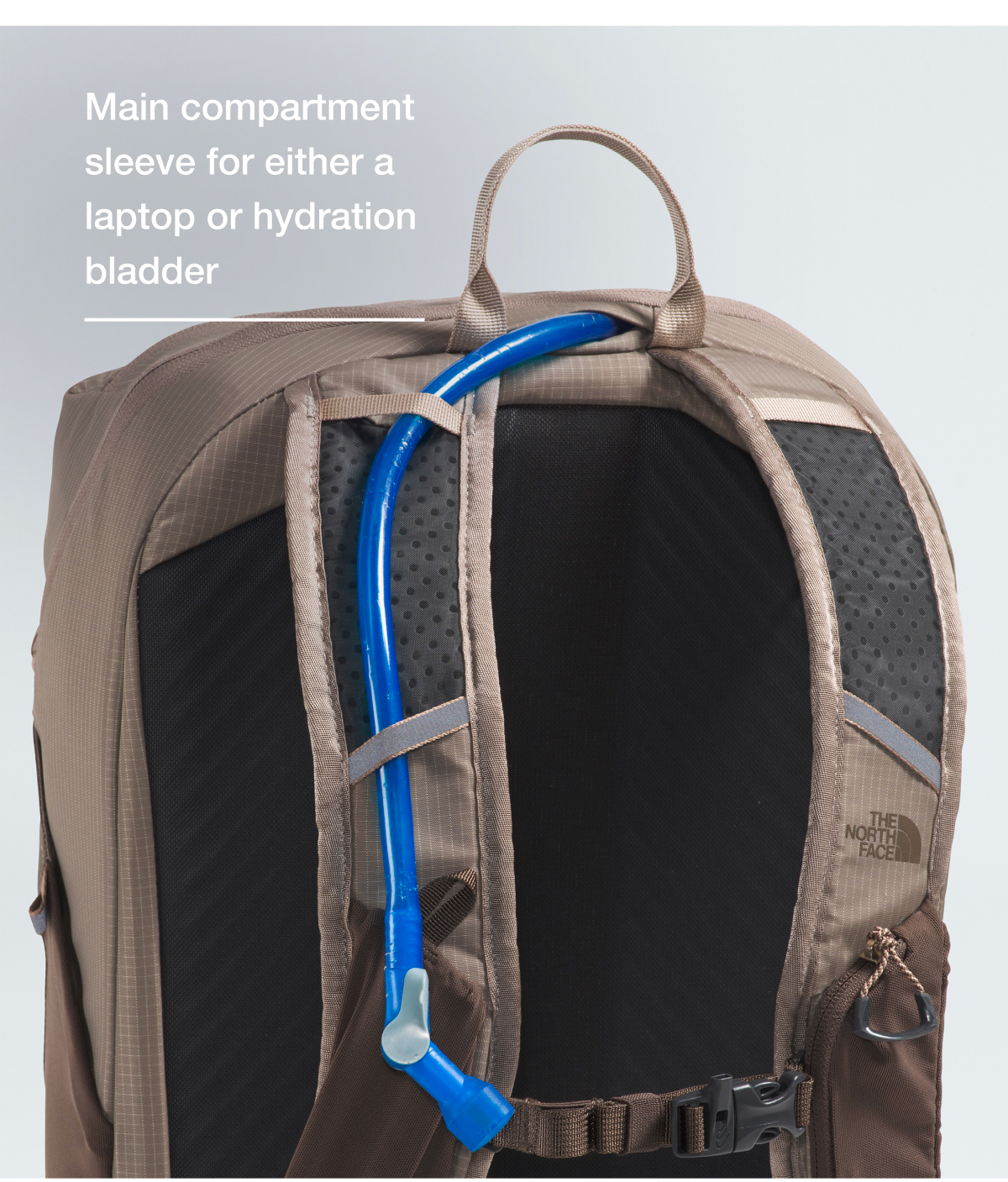 Main compartment sleeve for either a laptop or hydration bladder