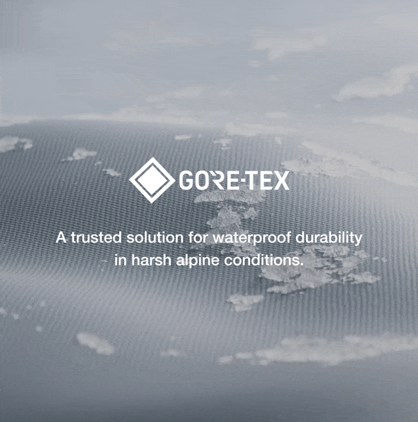 GORE-TEX. A trusted solution for waterproof durability in harsh alpine conditions.