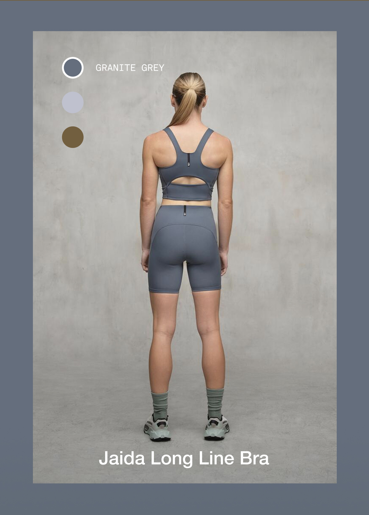 GRANITE GREY Jaida Long Line Bra