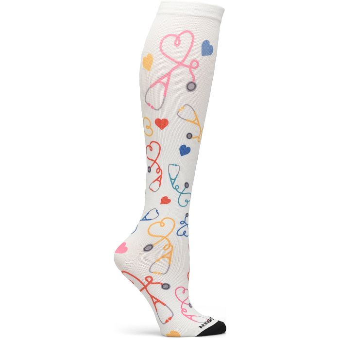 Shop Wide Calf Compression Socks in white