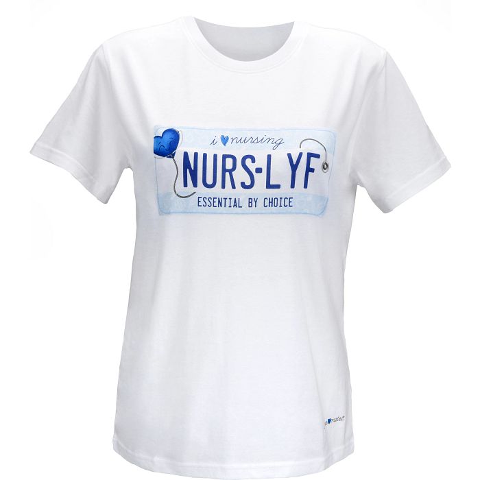 Shop Women's Nurse Graphic T-Shirt in nrs lyf white