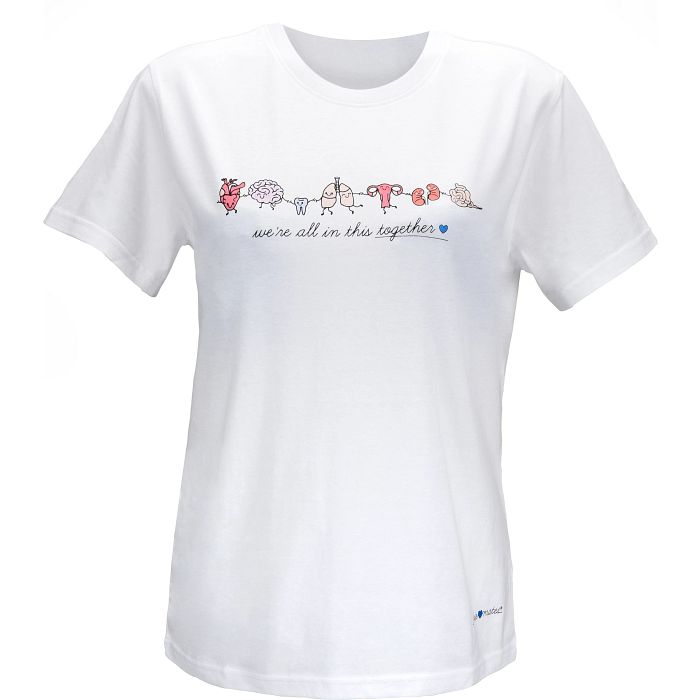 Shop Women's Nurse Graphic T-Shirt in organ party white