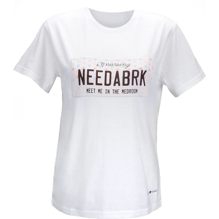Shop women's nurse graphic t-shirt in need a break white