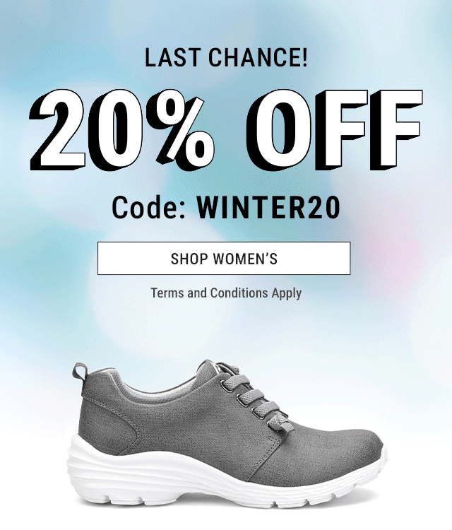 Last chance! 20% Off. Code: winter20. Shop women's. Terms and conditions apply. Gif of three featured items on Nurse Mates.