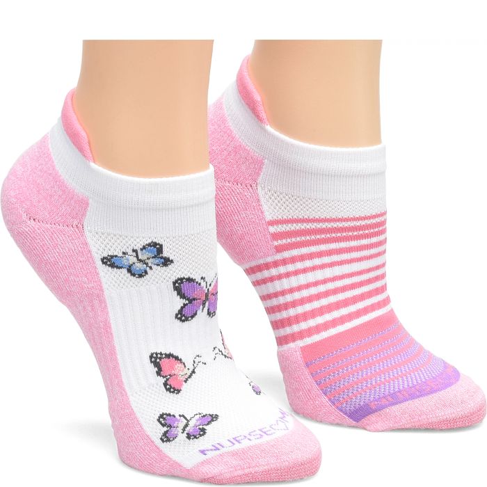 Shop performance anklets in butterfly/stripe pink