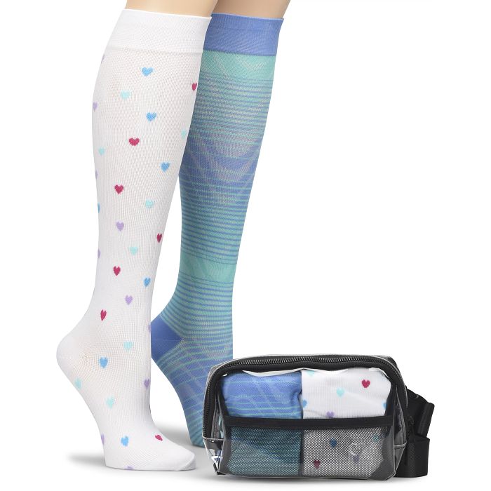 Shop Compression Socks 2 Pair With Clear Stadium Pack in blue