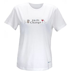 Women's Nurse Graphic T-Shirt - shift change.