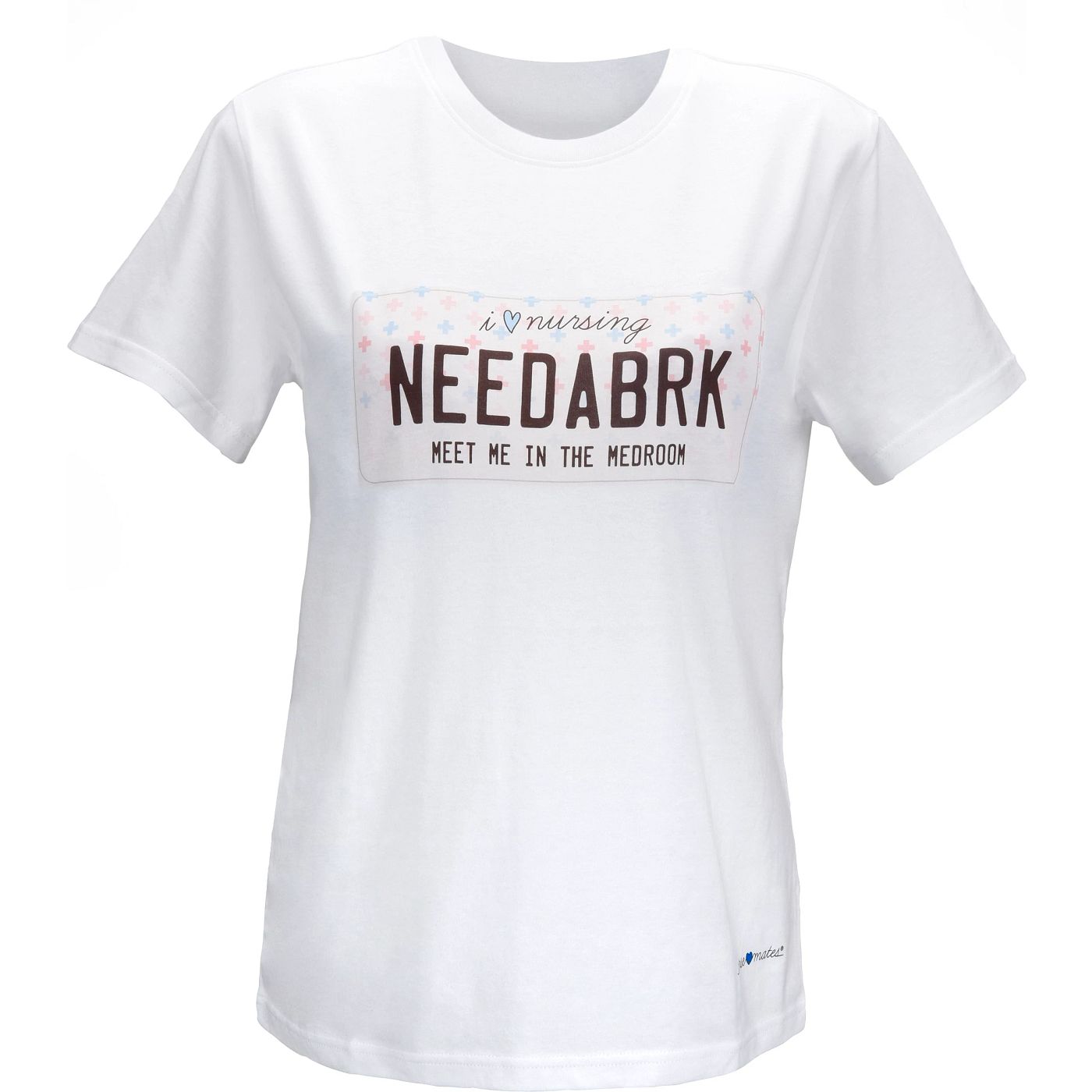 Shop women's nurse graphic t-shirt in need a break white.