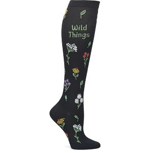 Shop compression socks in Wild Things black.