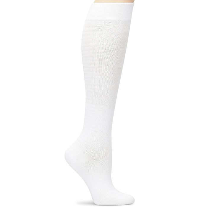 Shop the bamboo compression socks in white