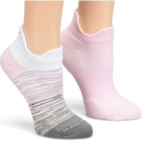 Active Stride Anklets in pink/grey.