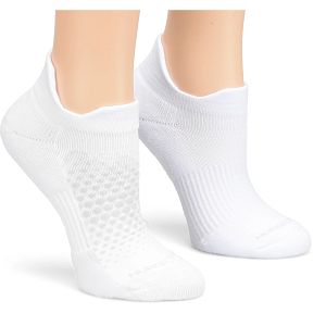 Active Stride Anklets in white/silver.