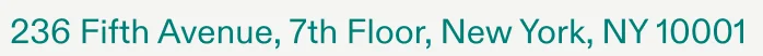 236 Fifth Avenue, 7th Floor, New York, NY 10001