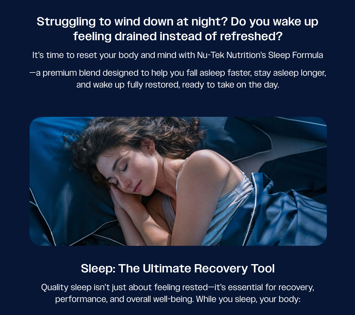 Sleep: The Ultimate Recovery Tool