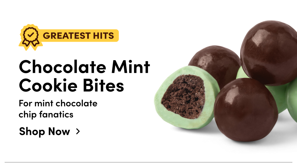 Chocolate Mint Cookie Bites – For mint chocolate chip fanatics; Shop now