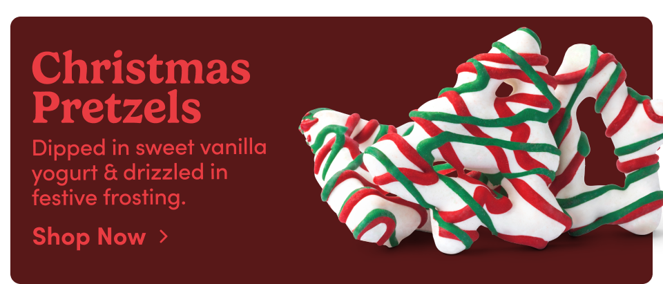 Christmas Pretzels Dipped in sweet vanilla yogurt & drizzled in festive frosting. Shop Now ›