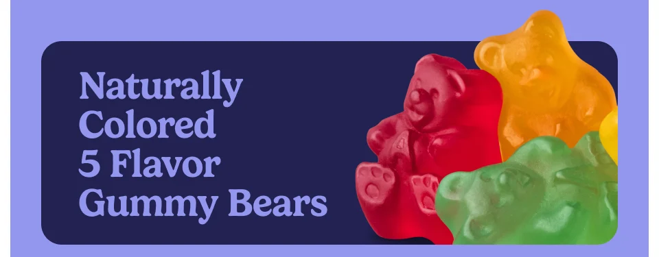 Naturally Colored&nbsp; 5 Flavor Gummy Bears