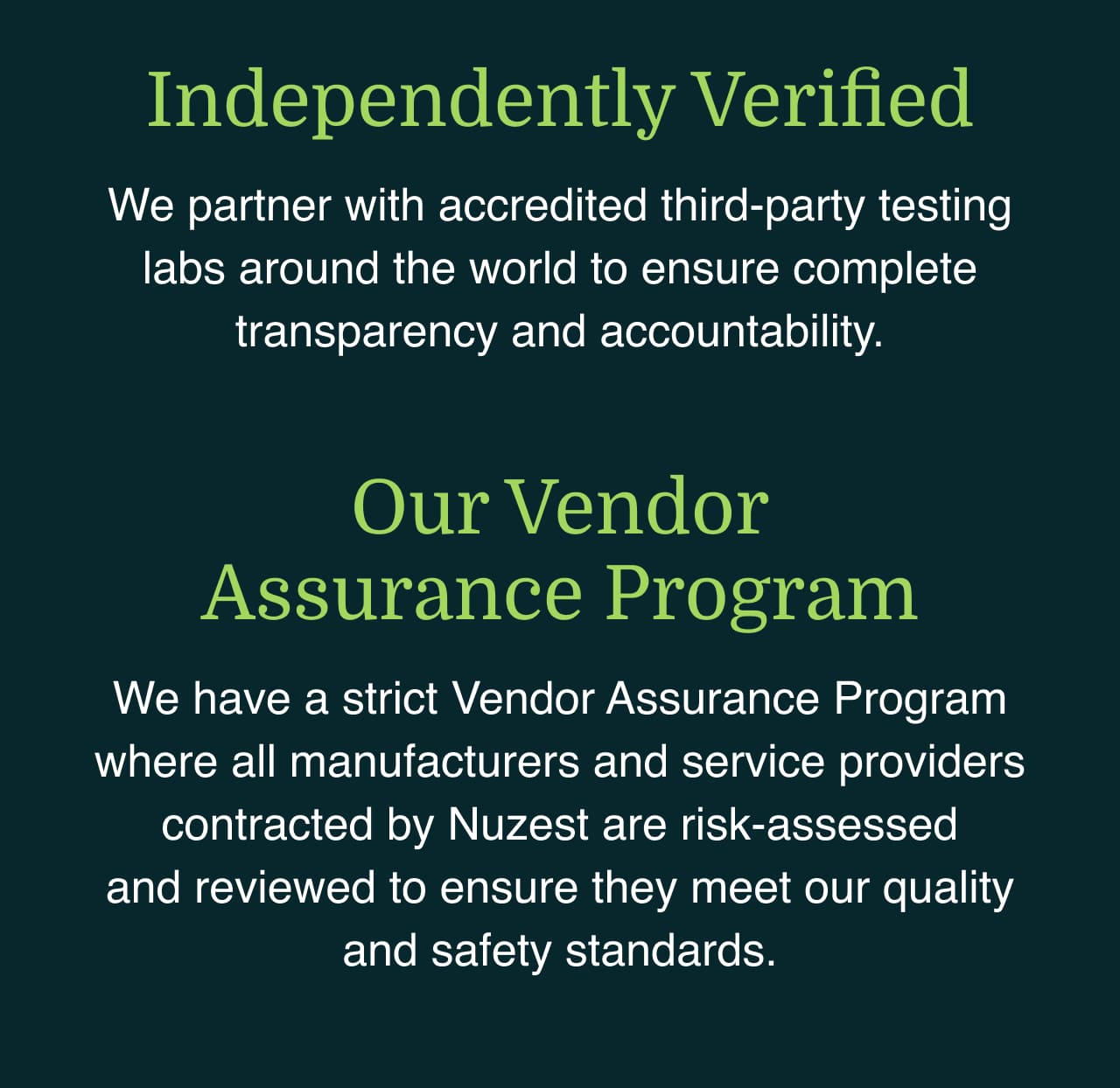 Independetly Verified