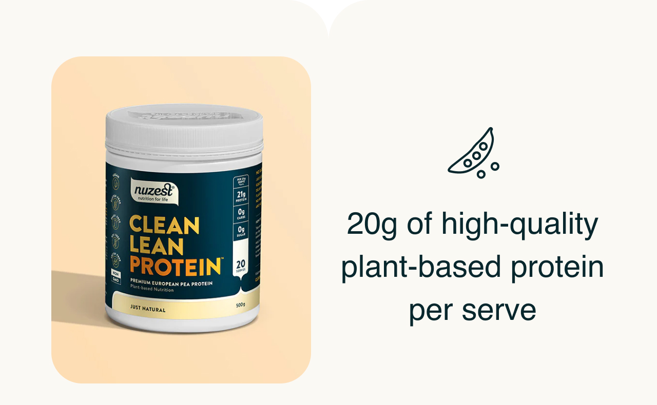 20g of high quality plant based protein per serve