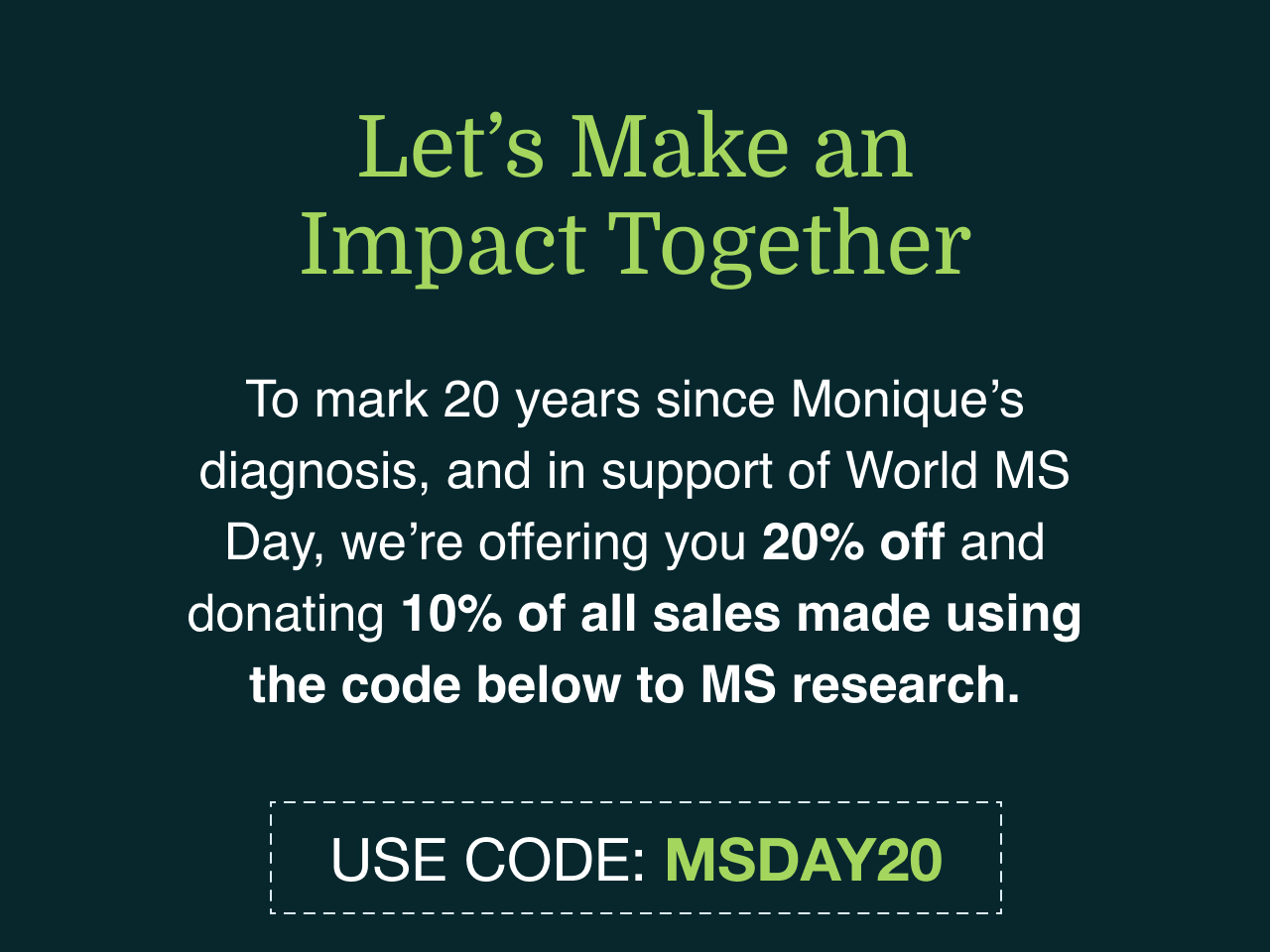 Let's make an impact together