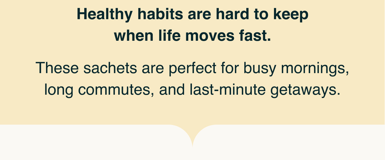 Healthy habits are hard to keep when life moves fast