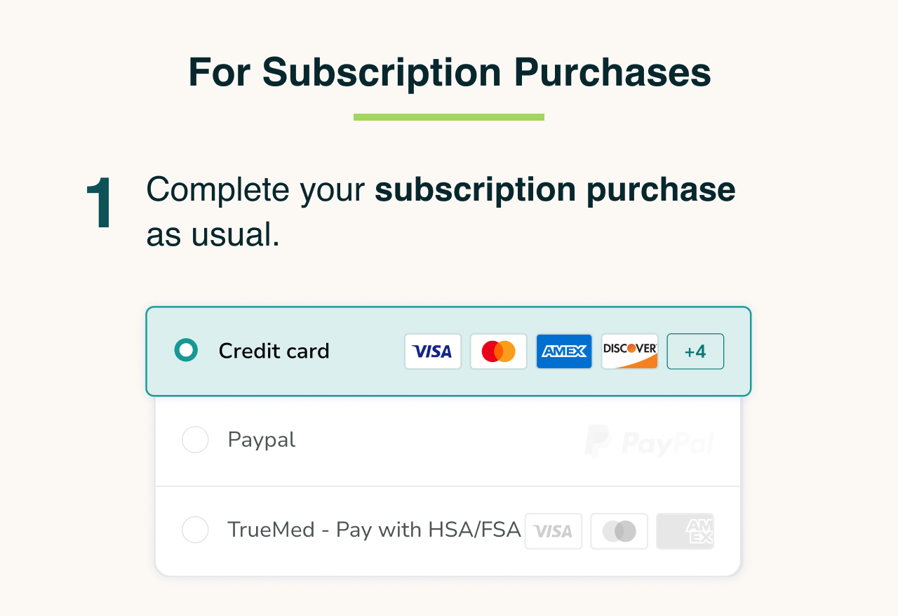 For subscription purchases