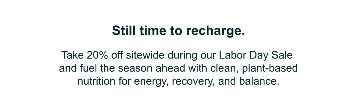 Still time to recharge