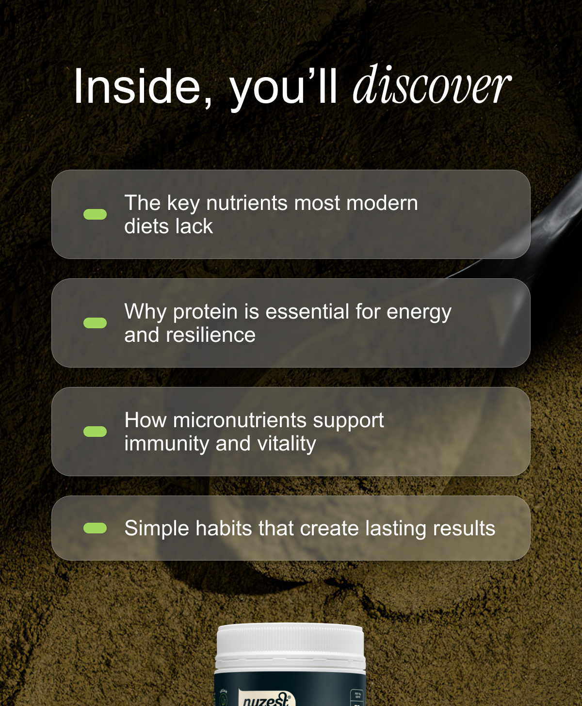 Inside, you'll discover