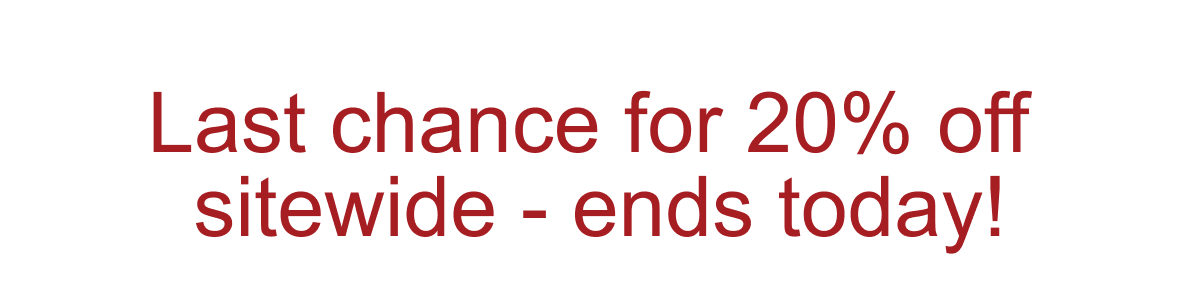 Get 20% off sitewide