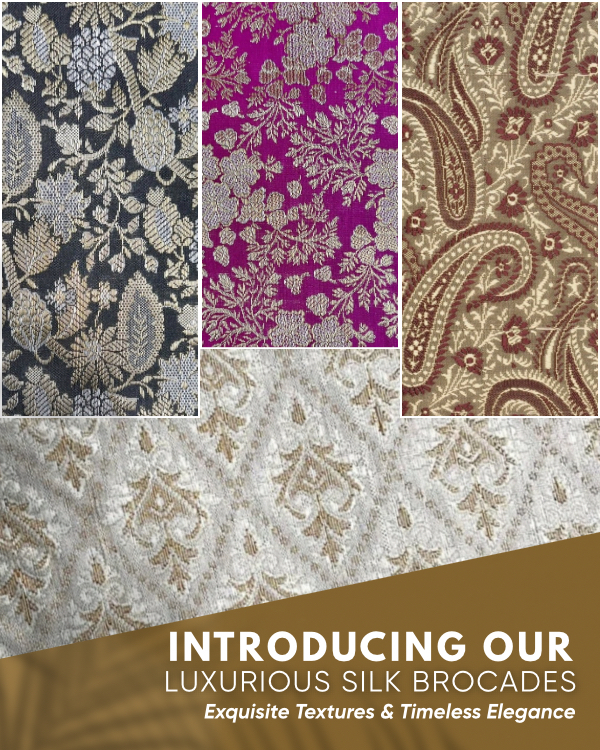 Introducing Our Luxurious Silk Brocades — Exquisite Textures & Timeless Elegance