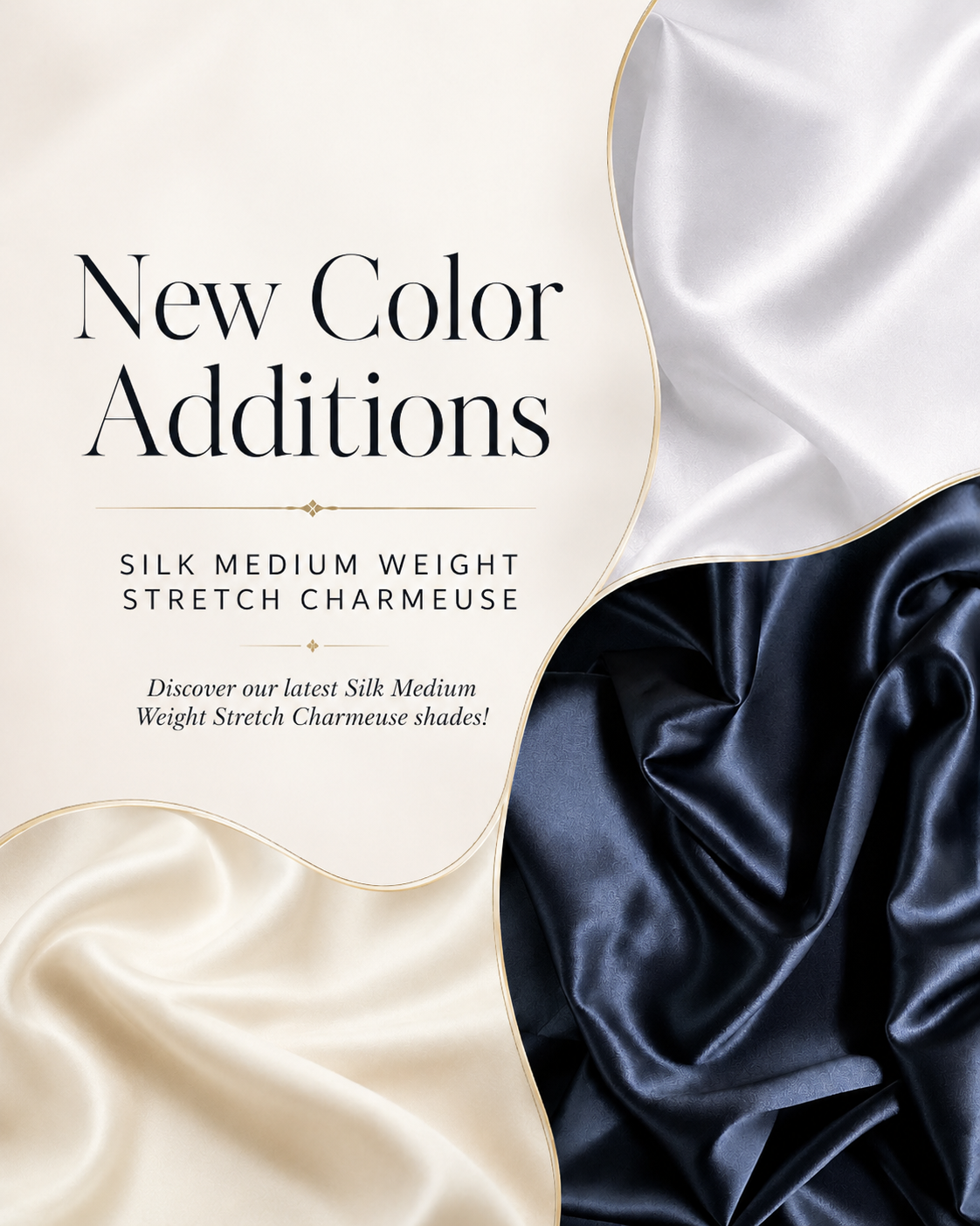 Silk Medium Weight Stretch Charmeuse