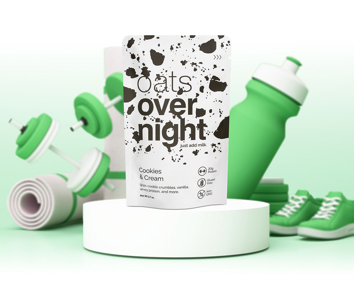 oats® overnight just add milk. | Cookies & Cream