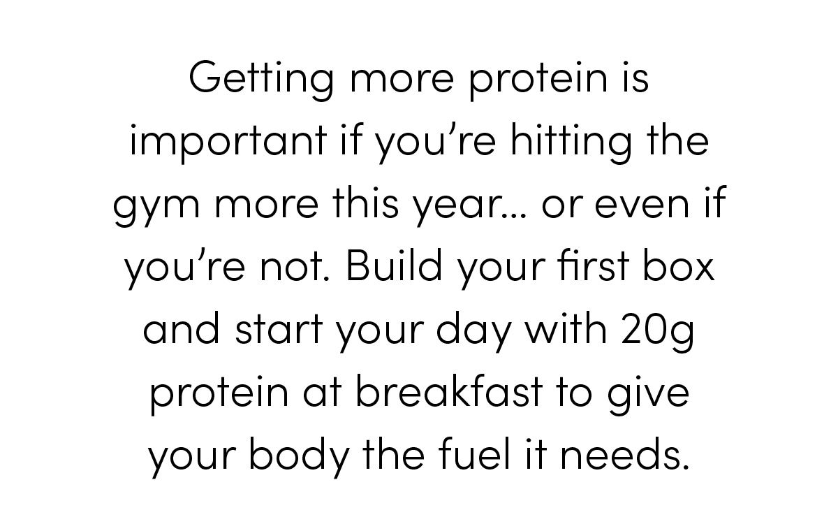 Getting more protein is important if you're hitting the gym more this year...