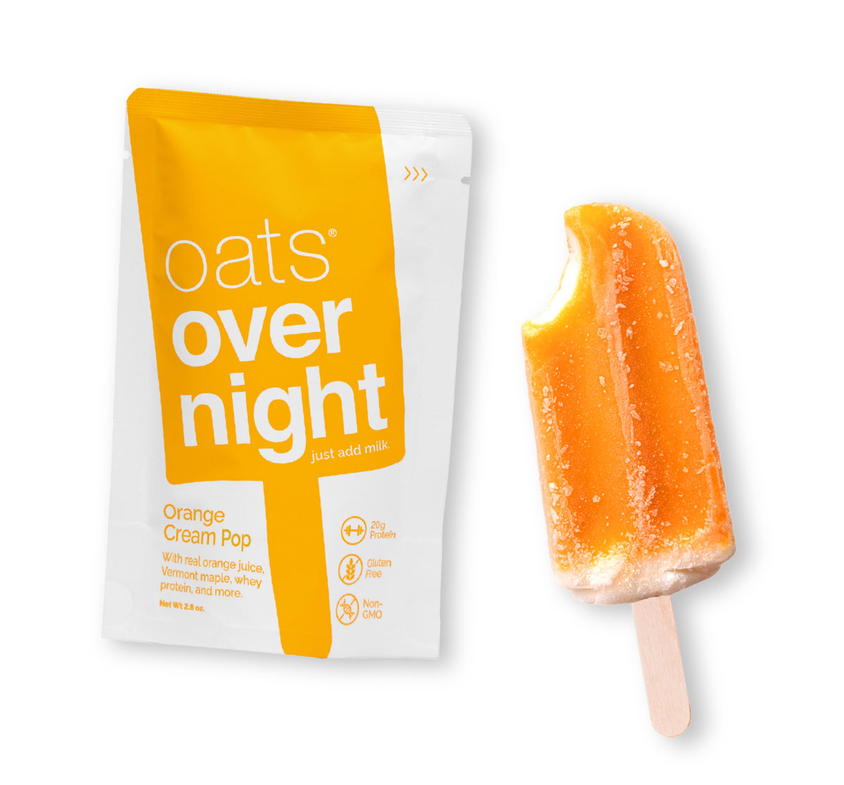 oats® overnight just add milk. | Orange Cream Pop