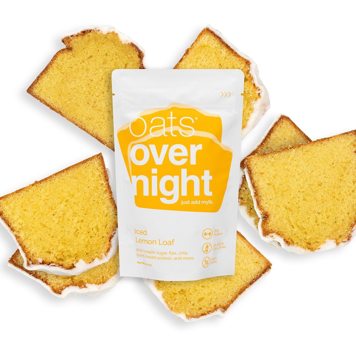 oats® overnight just add mylk. | Iced Lemon Loaf