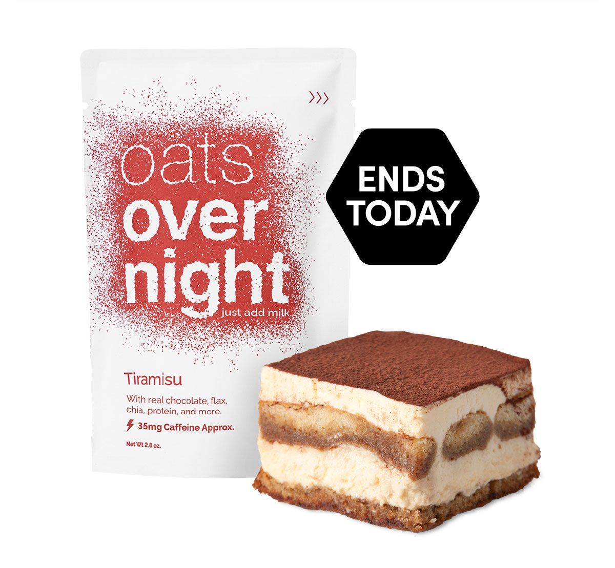 ENDS TODAY | oats® overnight just add milk | Tiramisu