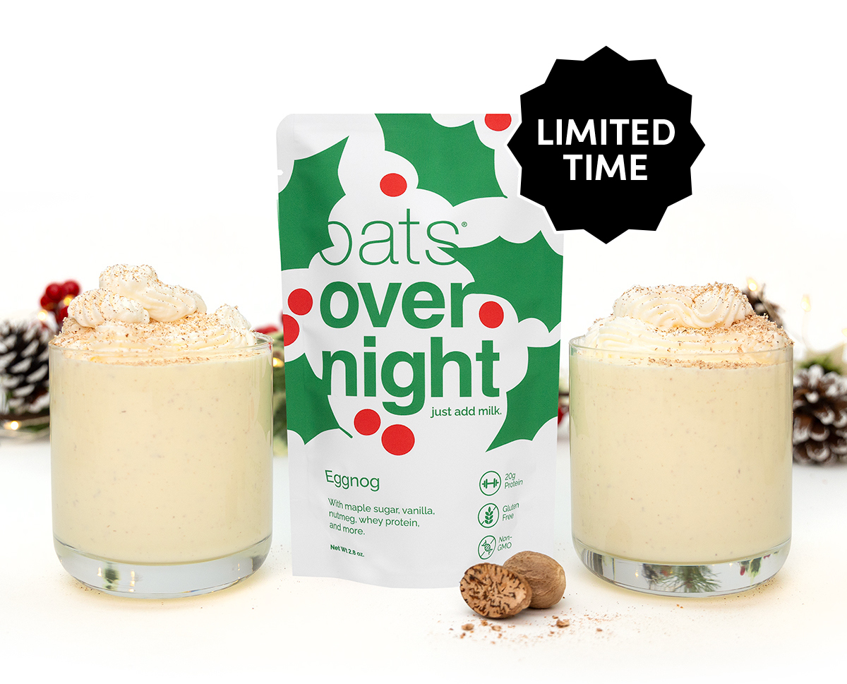 Limited Time | oats® overnight just add milk | Eggnog