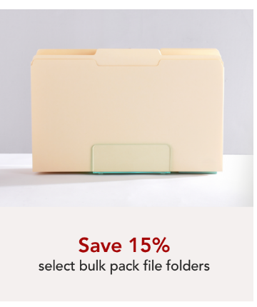 Save 15% Select Bulk Pack File Folders 