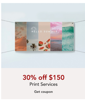 30% off $150 Purchase of Print Services