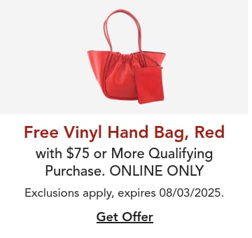 Free Vinyl Hand Bag, Red