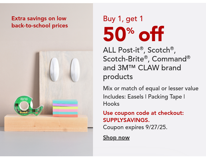 B1G1 50% off for Scotch, Command