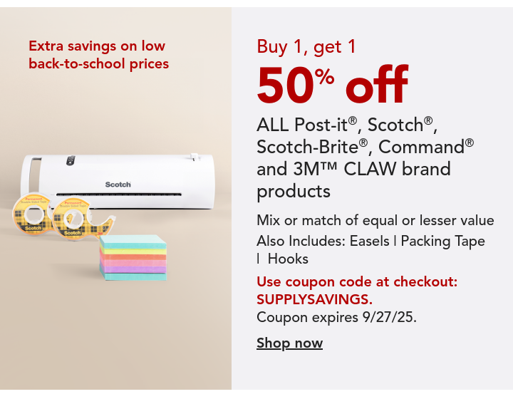 B1G1 50% off for Scotch, Command