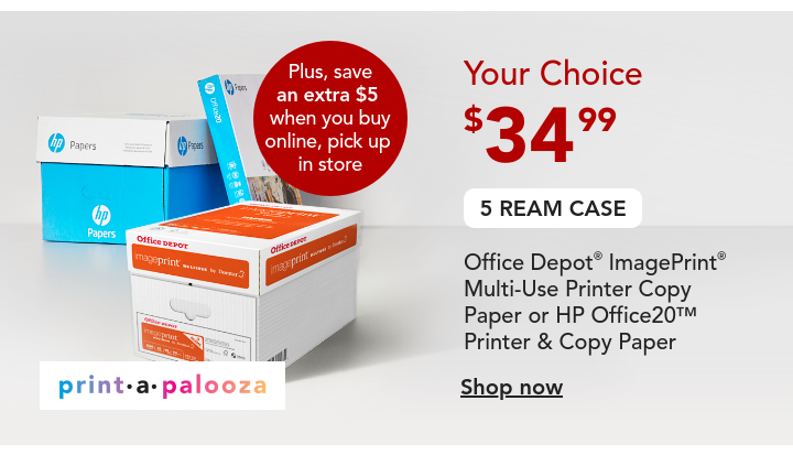 your choice 5 ream imageprint or hp paper