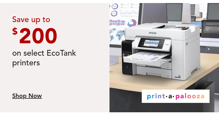 save up to $200 on ecotank printers