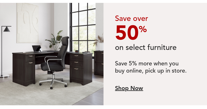 save over 50% on select furniture