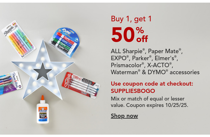 B1G1 50% off ALL Sharpie