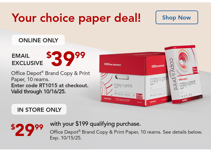 $39.99 office depot brand 10rm
