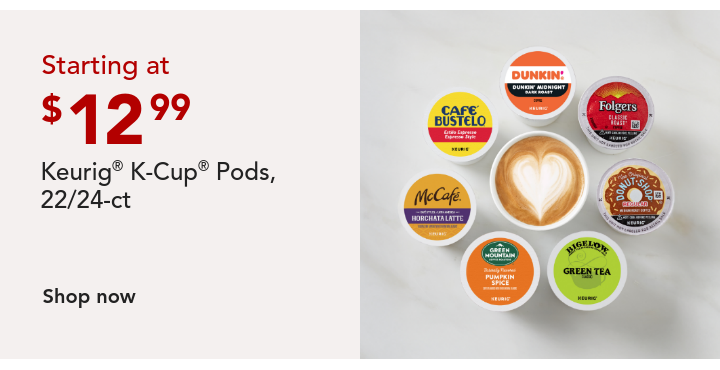 keurig 88/96CT k-cup pods starting at $49.99