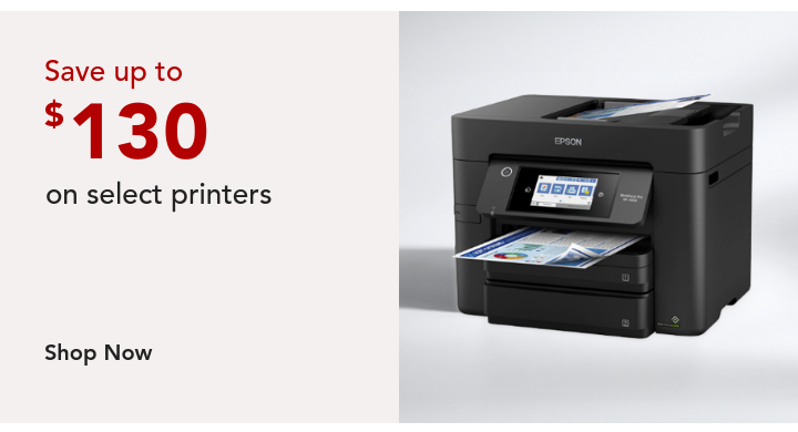 save up to $130 select printers