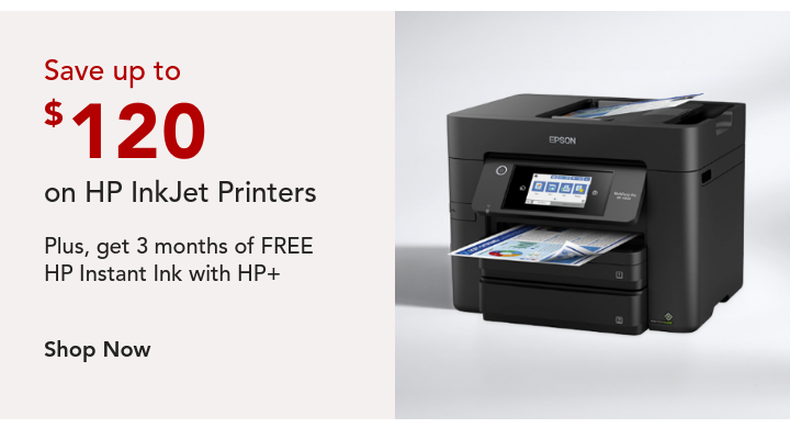 Save up to $120 on HP InkJet Printers